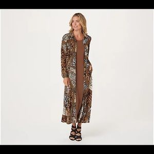 Attitudes by Renee Duster and Sleeveless Maxi Dress Set